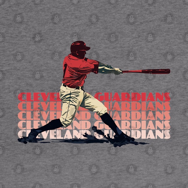 Retro Cleveland Guardians Slugger by Rad Love